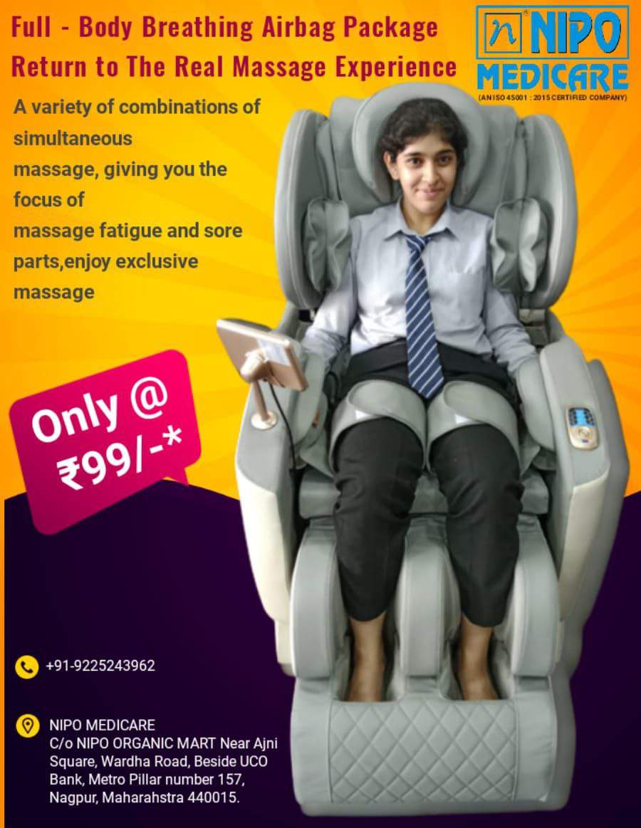 Its german make fully automatic 4D technology, zero gravity full body massage chair with heater